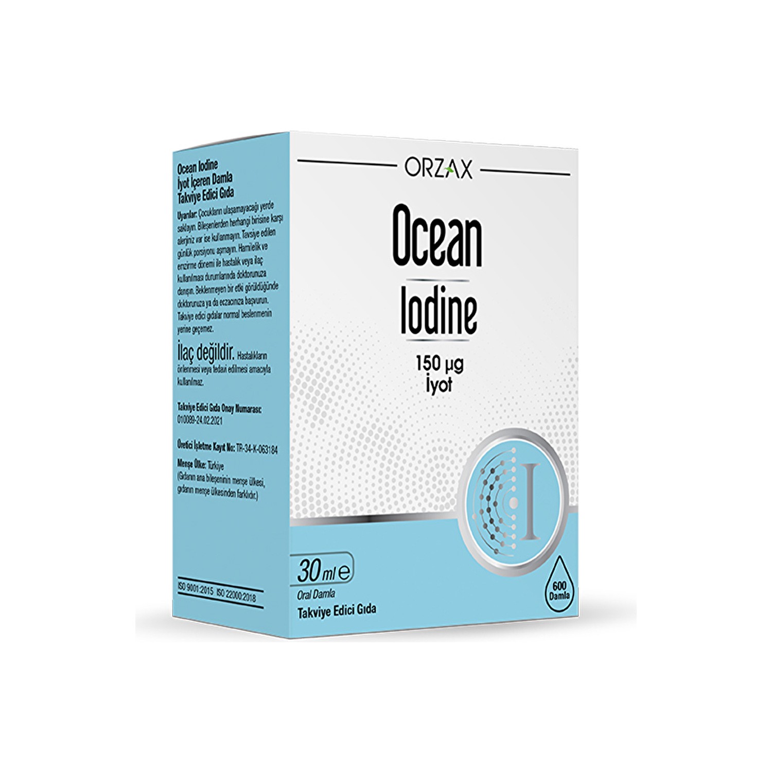 Капли Ocean Iodine, 30 мл цена и фото