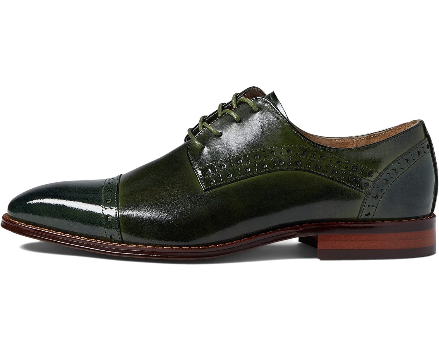 

Оксфорды Garrett Cap Toe Oxford Stacy Adams, оливковый, Зеленый