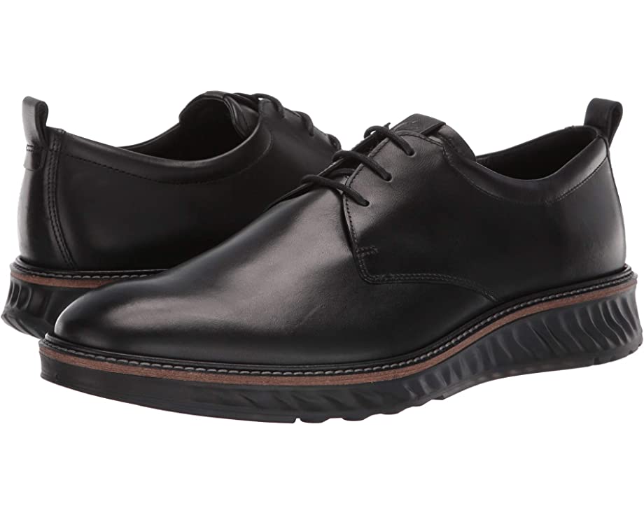 Оксфорды ST1 Hybrid Plain Toe Tie ECCO, черный - фото