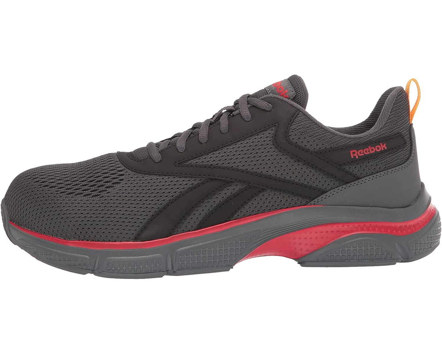 

Кроссовки Men's All Day Comfort Slip-Resistant Alloy-Toe Safety Athletic Work Shoe Amazon Essentials by Reebok, серый