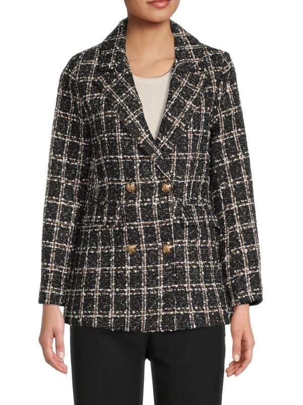 

Пиджак Двубортный Wdny, black tweed