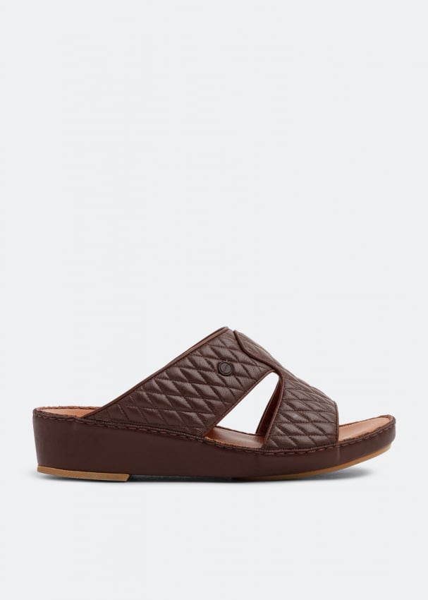 Сандалии PRIVATE COLLECTION Peninsula leather sandals, коричневый сандалии private collection peninsula python sandals коричневый