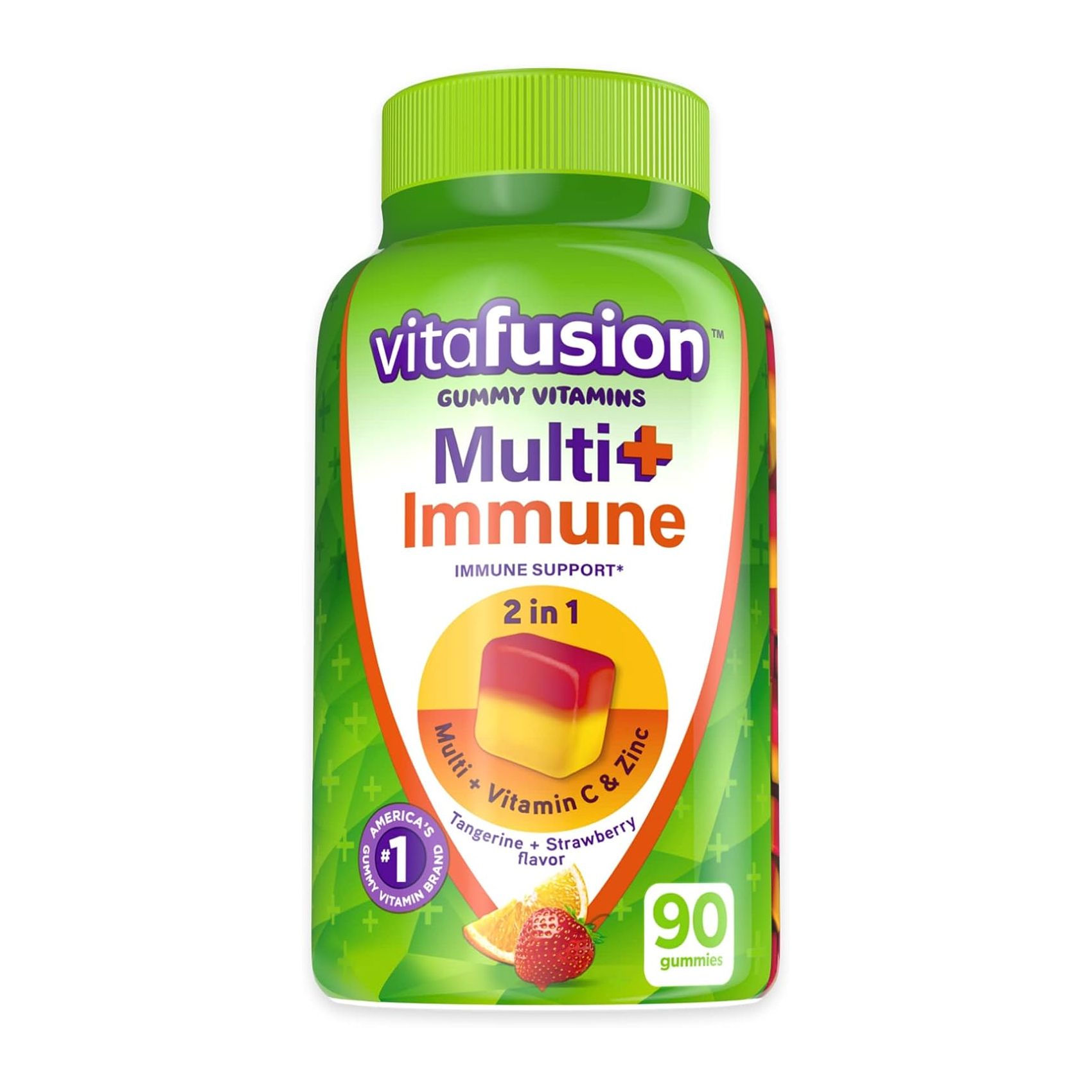 Мультивитамины Vitafusion Multi+ Immune Support + Vitamin C & Zinc, 90 жевательных конфет