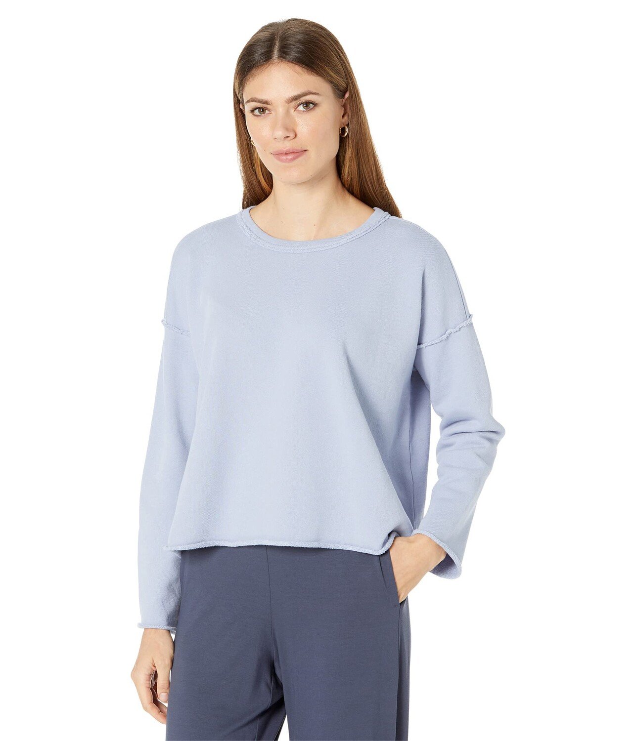 

Толстовка Eileen Fisher, Crew Neck Box Top in Organic Cotton French Terry