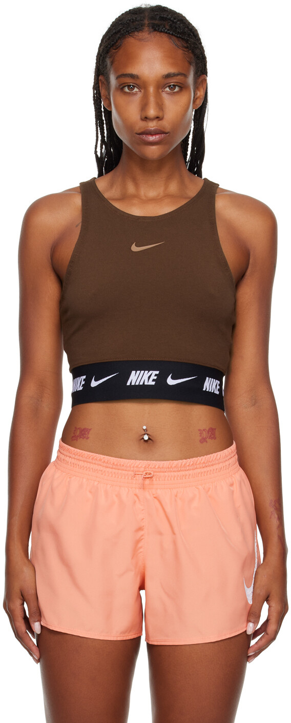 

Коричневая майка с логотипом Swoosh Nike