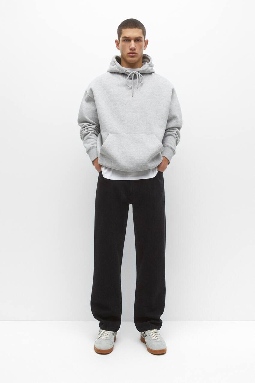 

Джинсы широкого кроя Pull&Bear, черный
