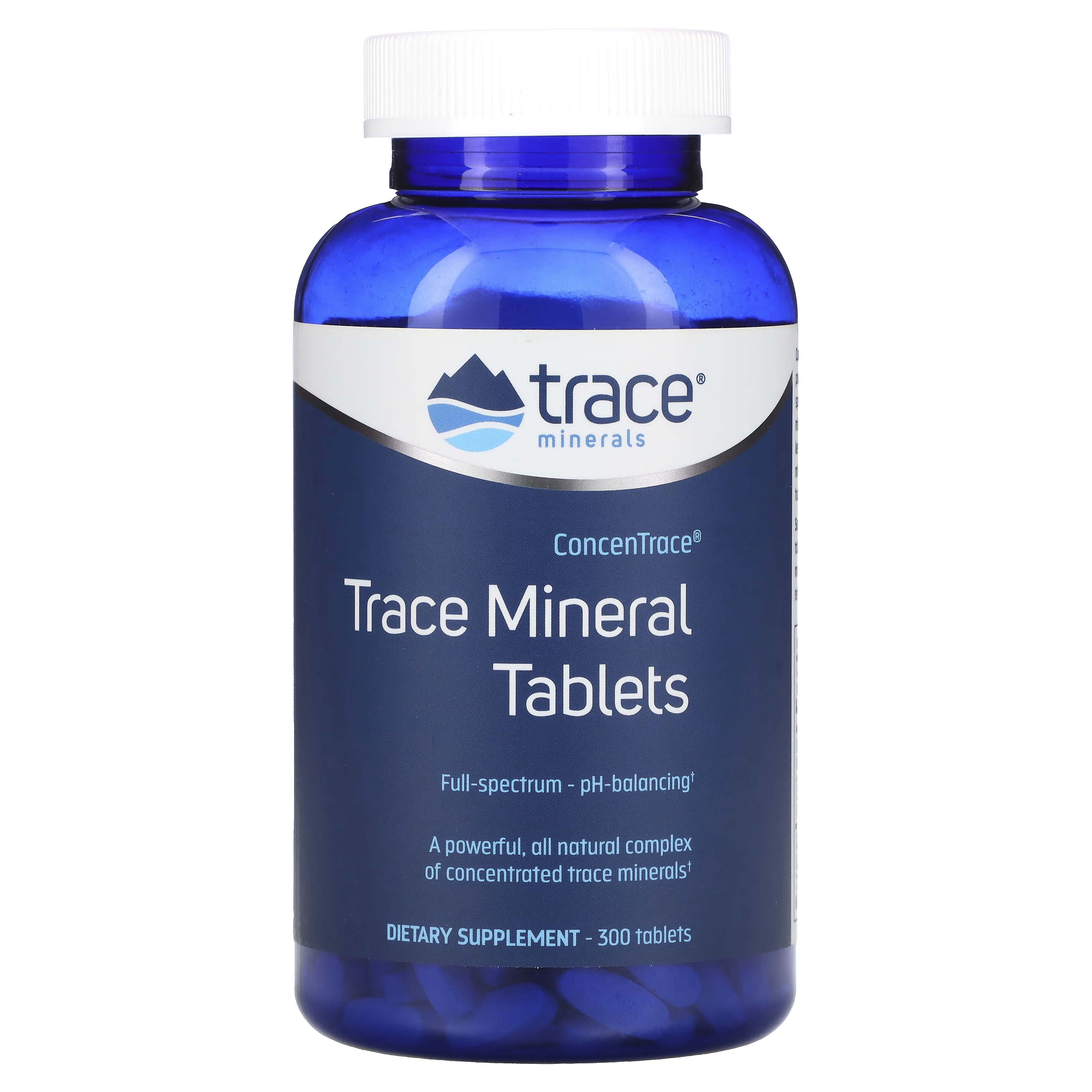 Trace Minerals ConcenTrace, таблетки с минералами и микроэлементами, 300 таблеток trace minerals research concentrace жевательные таблетки натуральный ананас 90 жевательных таблеток