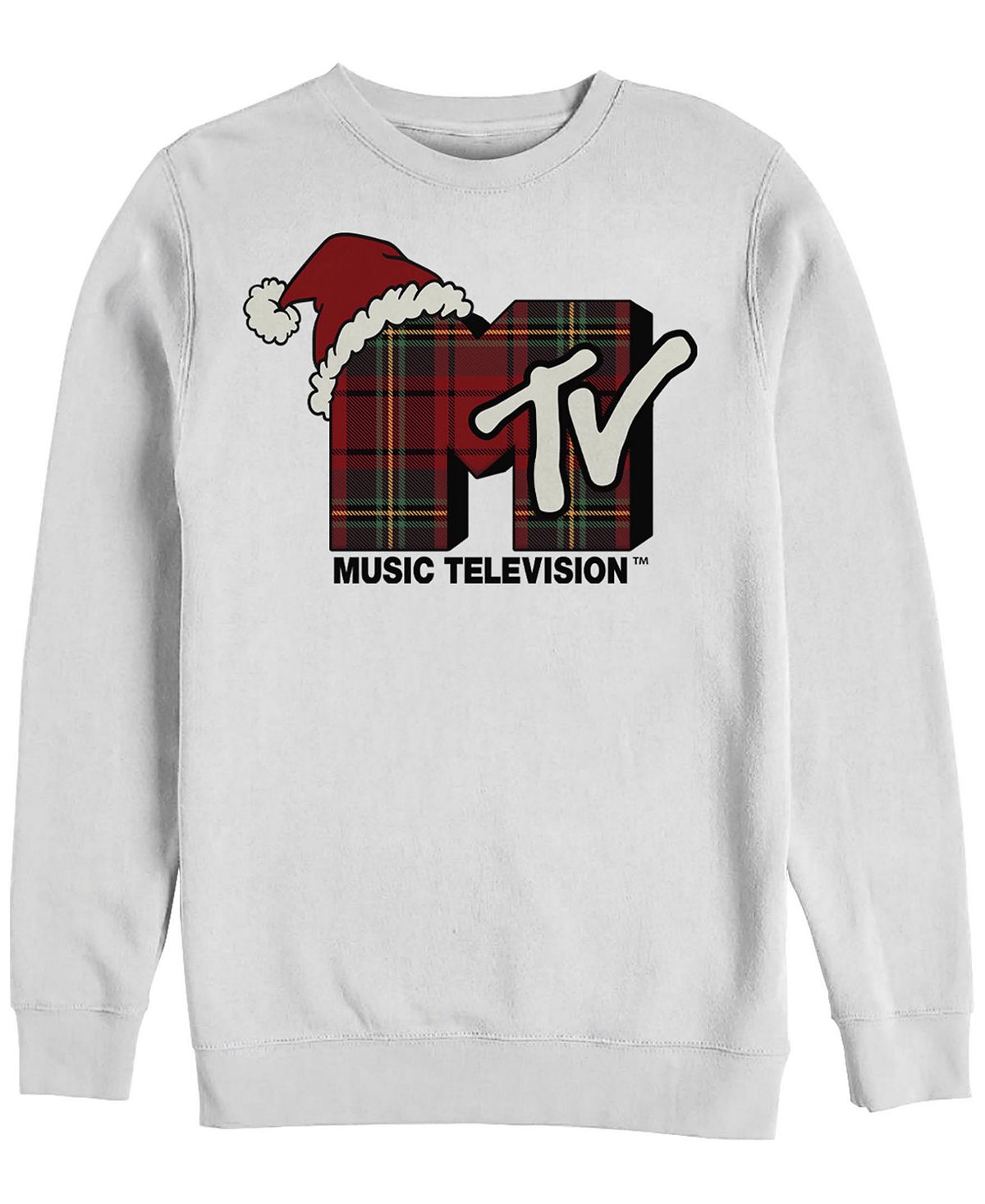 Мужской флисовый пуловер с круглым вырезом в клетку mtv Fifth Sun, белый пульт для телевизора mystery mtv 4217lw