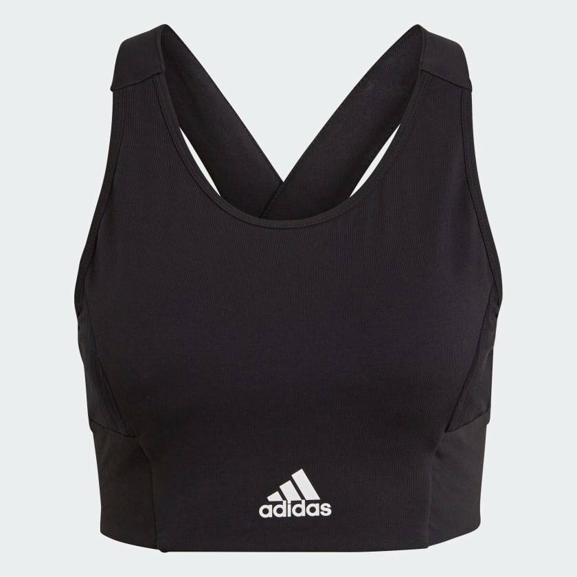 

Спортивный бюстгальтер Adidas Women Designed To Move Aeroready Light Support, черный/белый