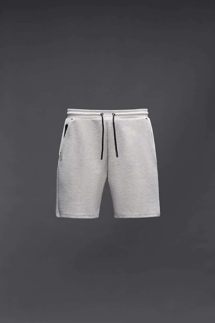 Шорты Zara Contrast Bermuda Jogger, серый