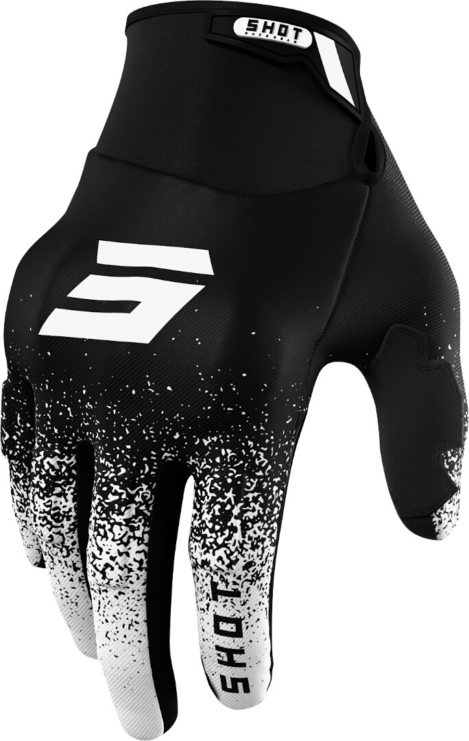 перчатки shot drift smoke с логотипом черный белый Перчатки Shot Drift Edge с логотипом, черный/белый