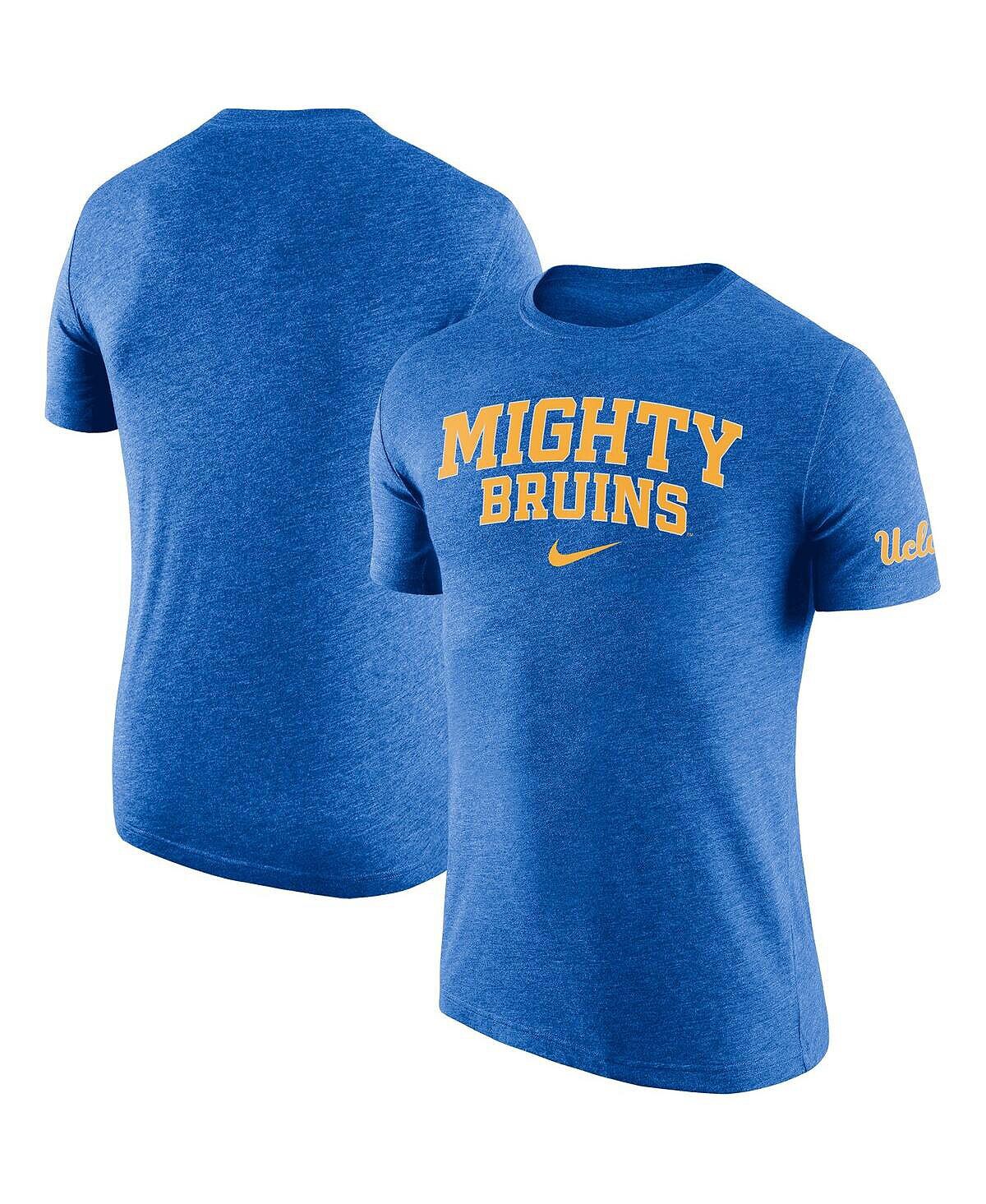 

Мужская синяя футболка ucla bruins 2-hit tri-blend performance Nike, синий