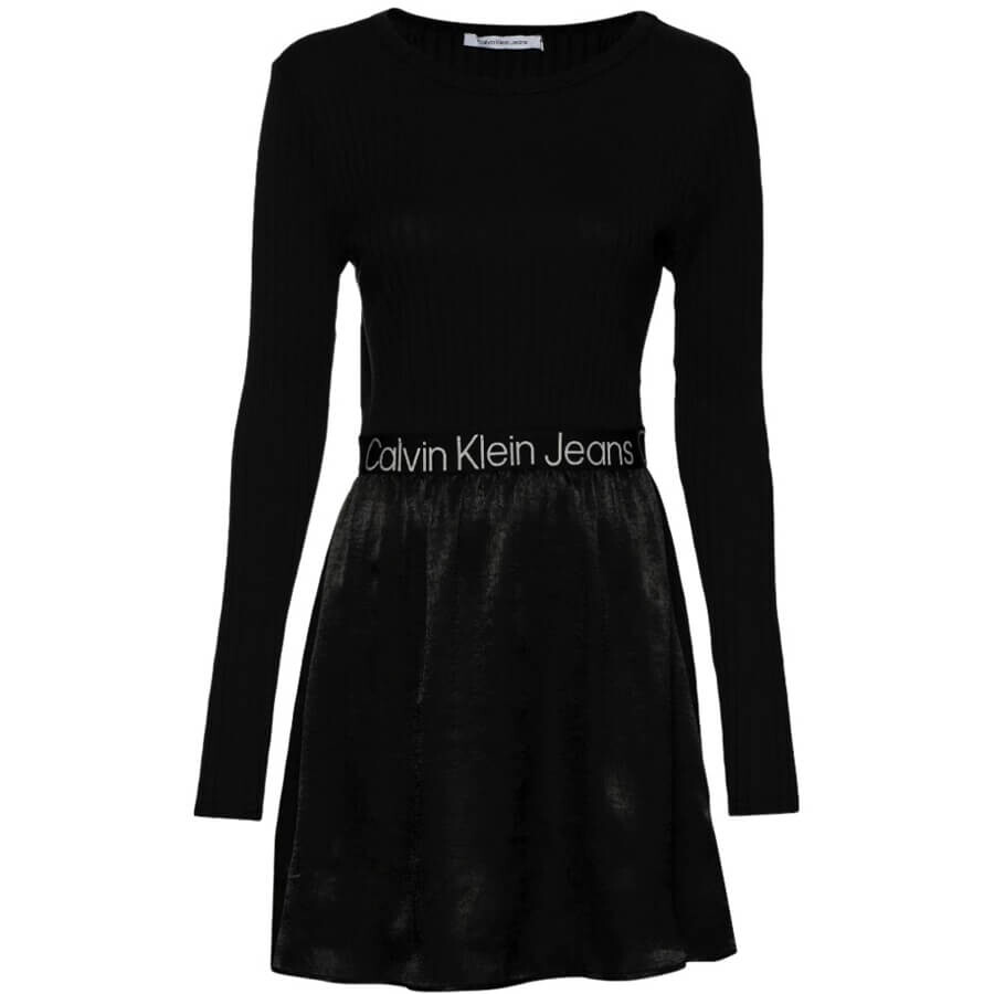 

Платье Calvin Klein Jeans Logo Mock Neck Dress, черный