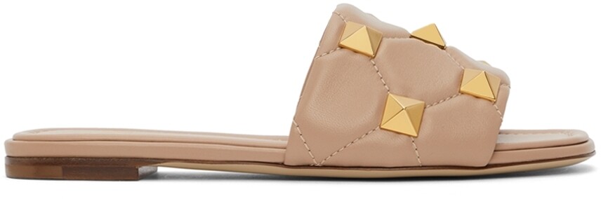

Розовые римские сандалии с заклепками Valentino Garavani
