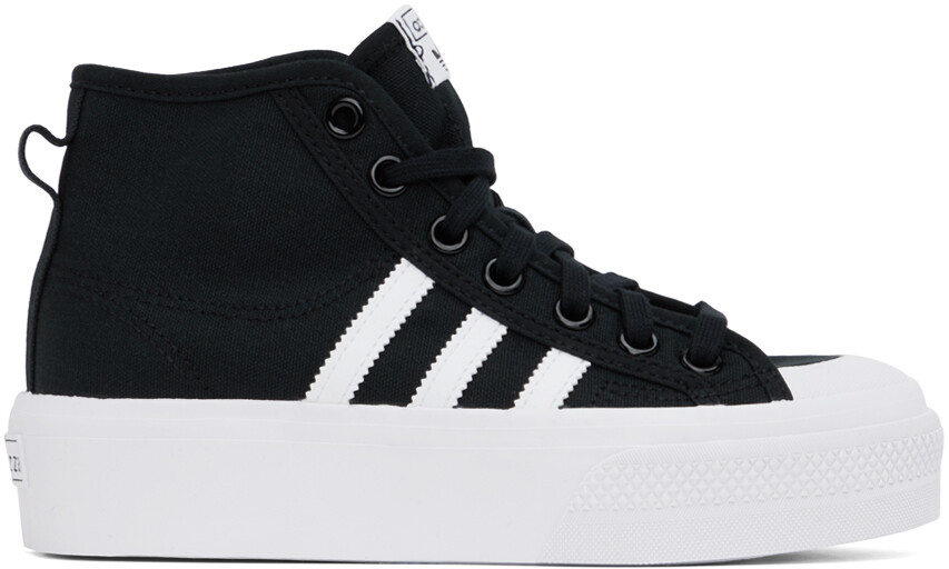 

Черные кроссовки Nizza на платформе Mid adidas Originals, Черный