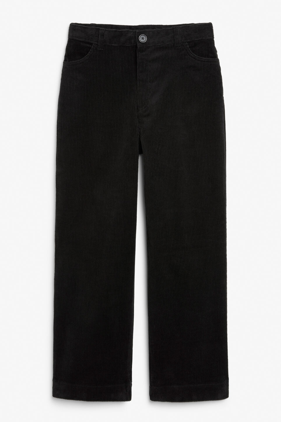 

Вельветовые джинсы Monki прямого кроя, черный