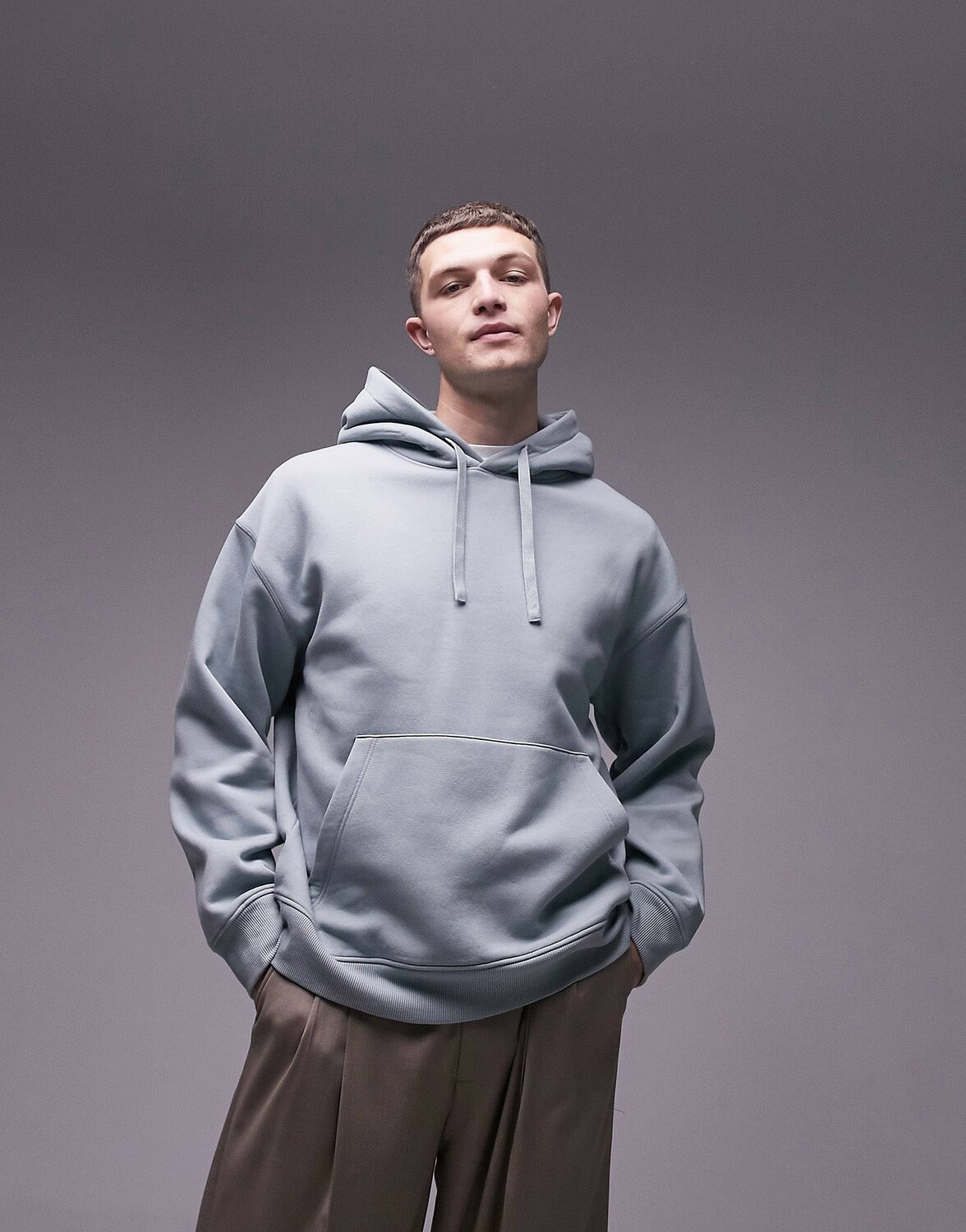 Толстовка Topman Oversized, серый худи zara neon sun серо белый