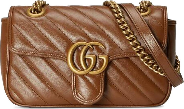 Сумка Gucci GG Marmont Mini Matelassé Shoulder Bag Brown, коричневый - фото