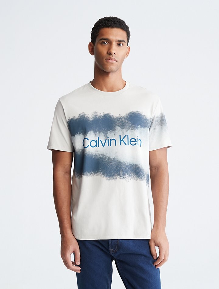 

Футболка с круглым вырезом и логотипом Galaxy Calvin Klein, серый