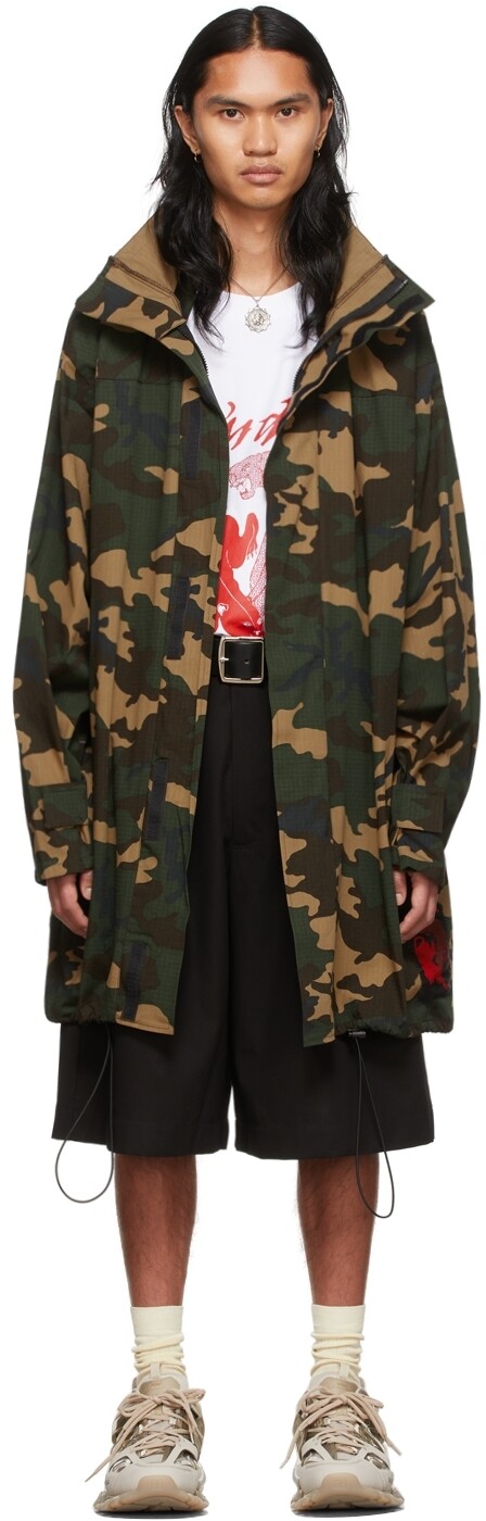 

SSENSE Exclusive Green Camo Parka LU'U DAN, Черный