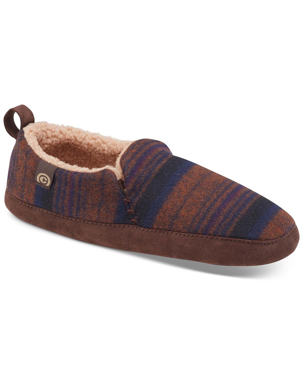 

Мужские тапочки-мокасины borego stripe с флисовой подкладкой Cobian, коричневый
