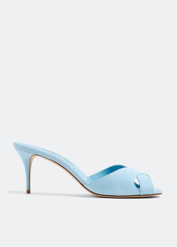 

Сандалии MANOLO BLAHNIK Mumbimu suede sandals, синий
