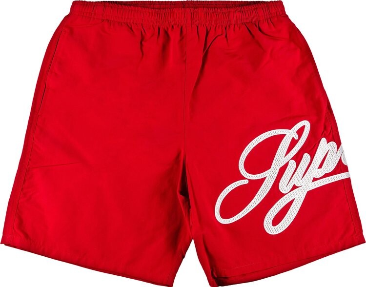 

Шорты Supreme Mesh Script Water Short 'Red', красный