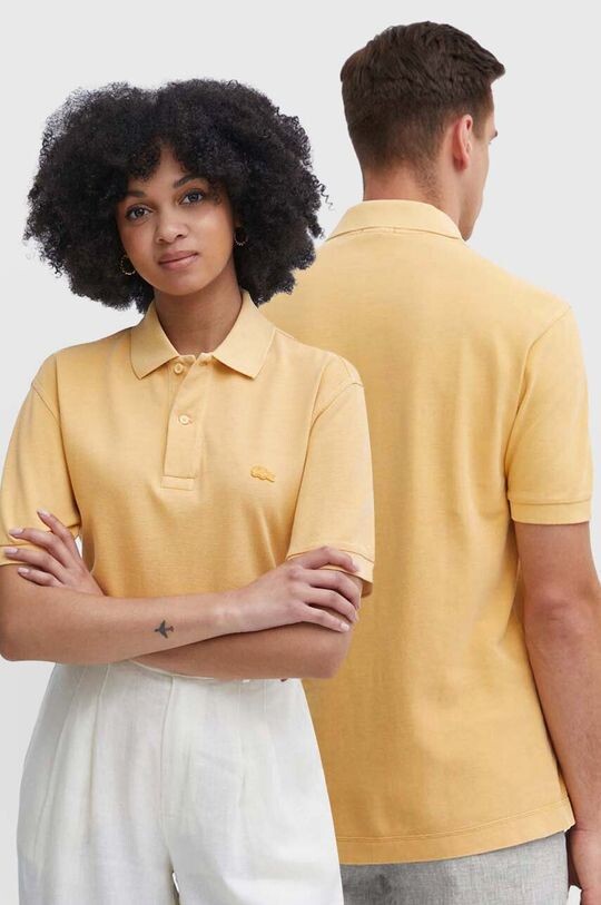 

Хлопковое поло Lacoste, оранжевый