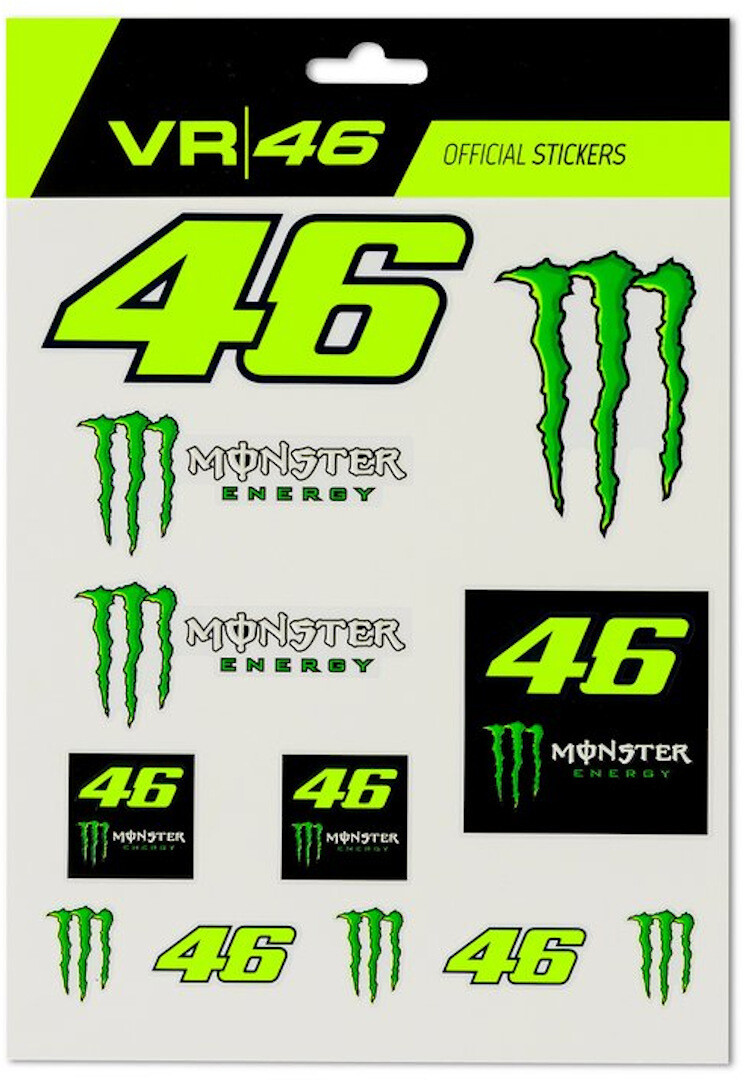 

Набор наклеек VR46 Cross 46 Monster Energy