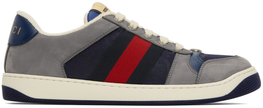 

Темно-синие и серые кроссовки Screener Gucci, Синий