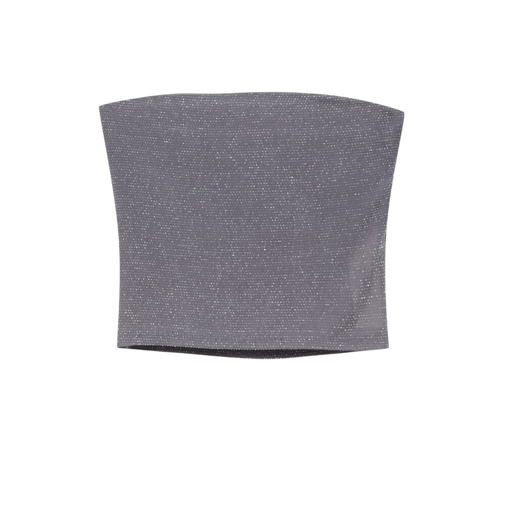 

Топ Pull&Bear Shimmery Fabric Bandeau, серый