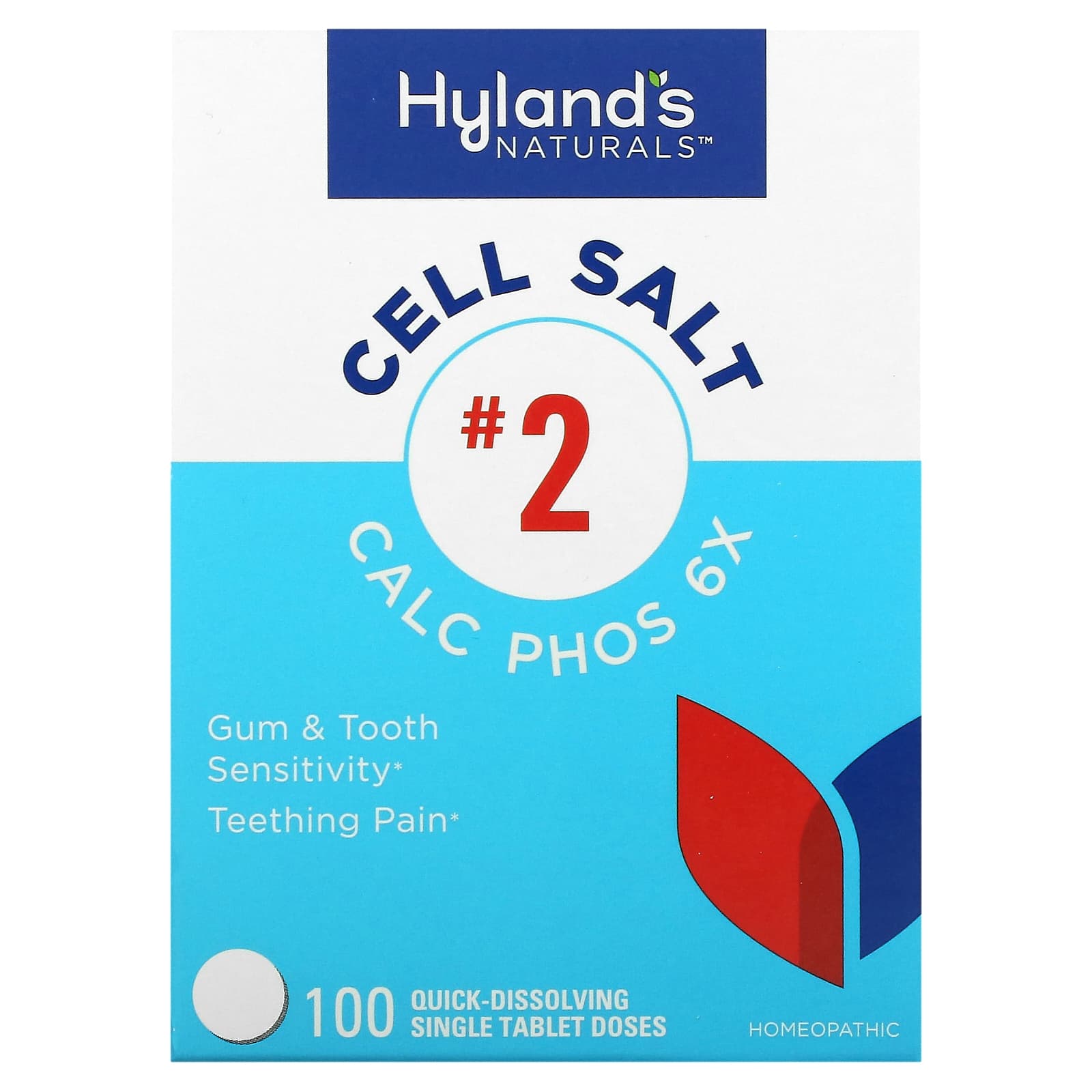 Клеточная Соль № 2 / Железный Фосфор 6x Hyland's, 100 быстрорастворимых таблеток