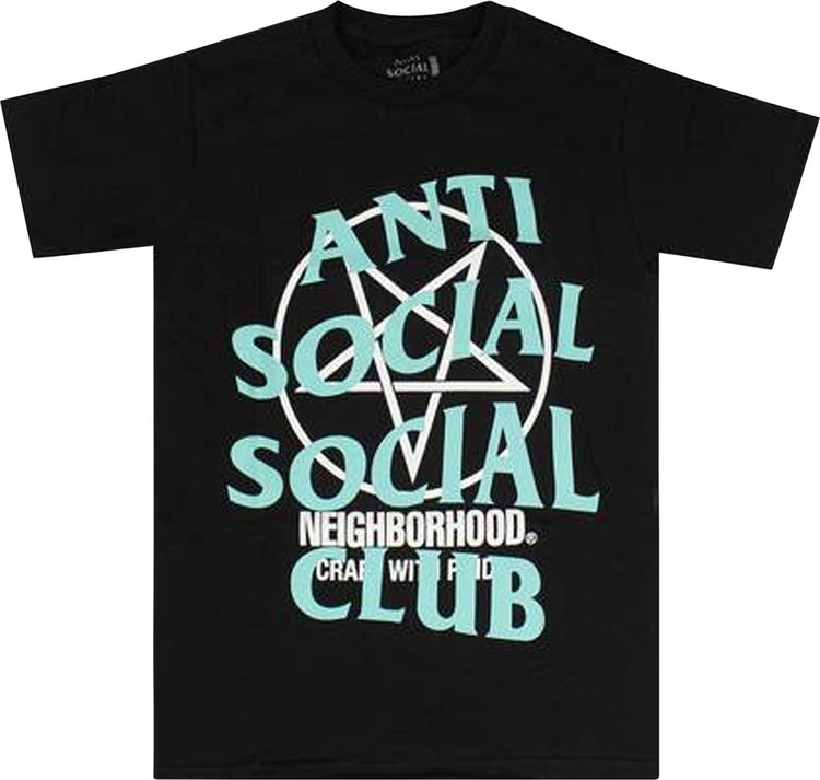 Футболка Anti Social Social Club x Neighborhood Filth Fury T-Shirt 'Black', черный - фото