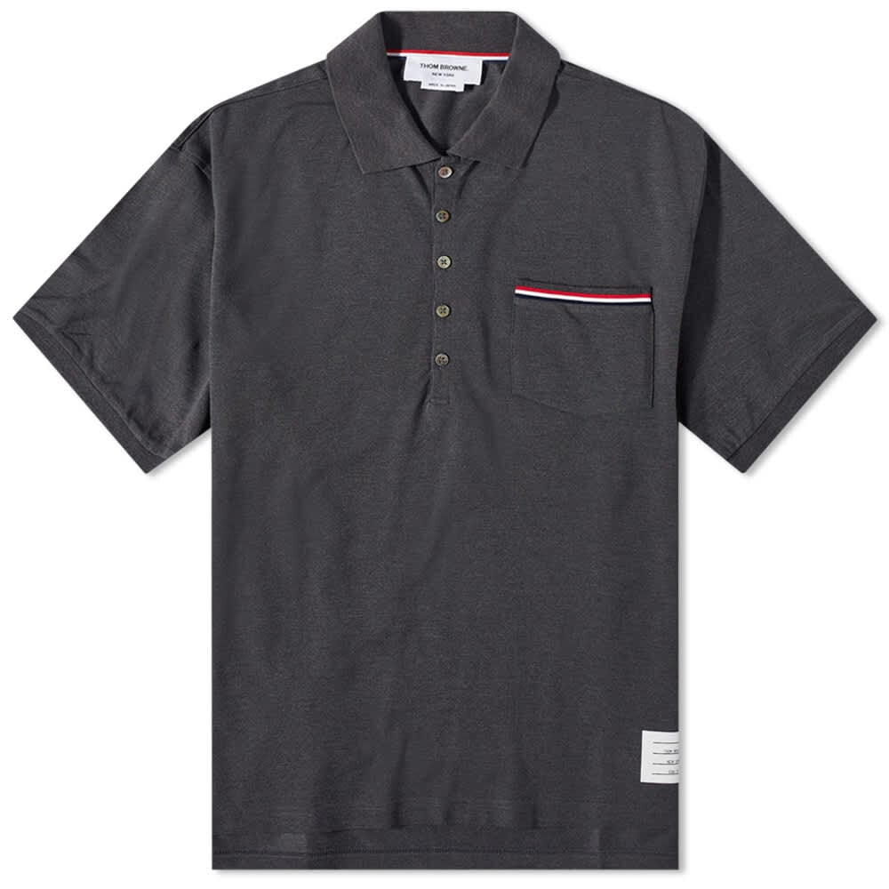 

Футболка Thom Browne Mercerised Pique Pocket Polo, Серый