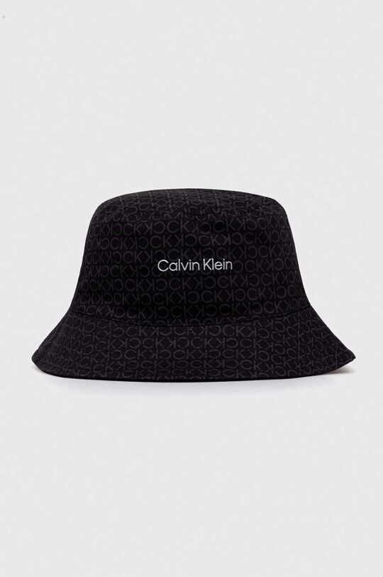 

Двусторонняя хлопковая шляпа Calvin Klein, черный