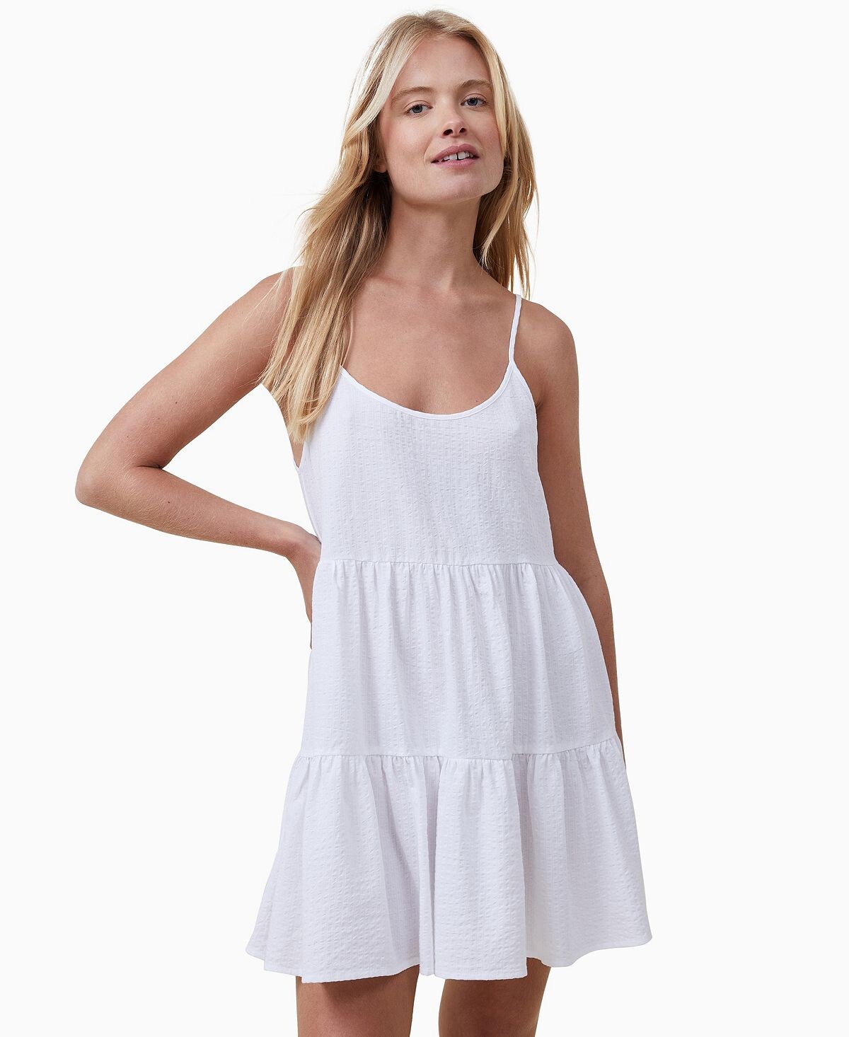 

Женское летнее многоярусное мини-платье COTTON ON, белый