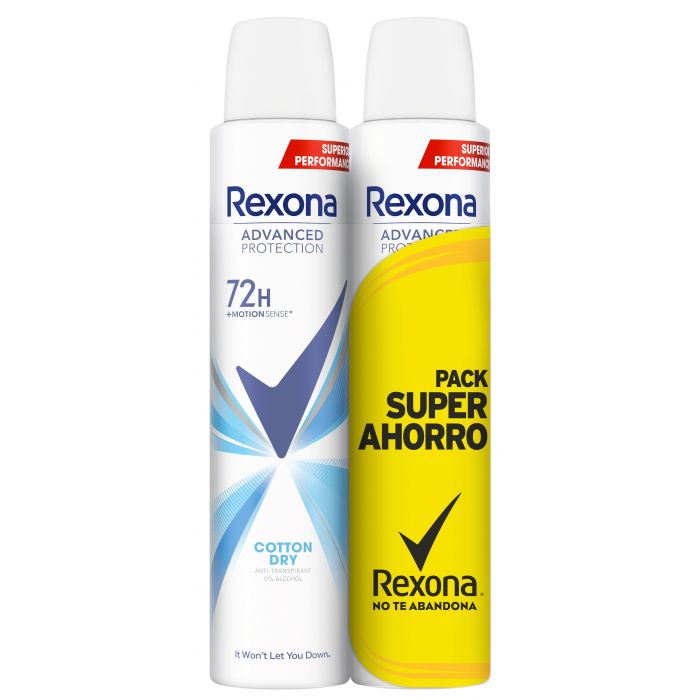 Дезодорант Desodorante Advanced Algodón Duplo Rexona, 200 ml дезодорант desodorante hombre advanced protection invisible rexona 2 x 200 ml