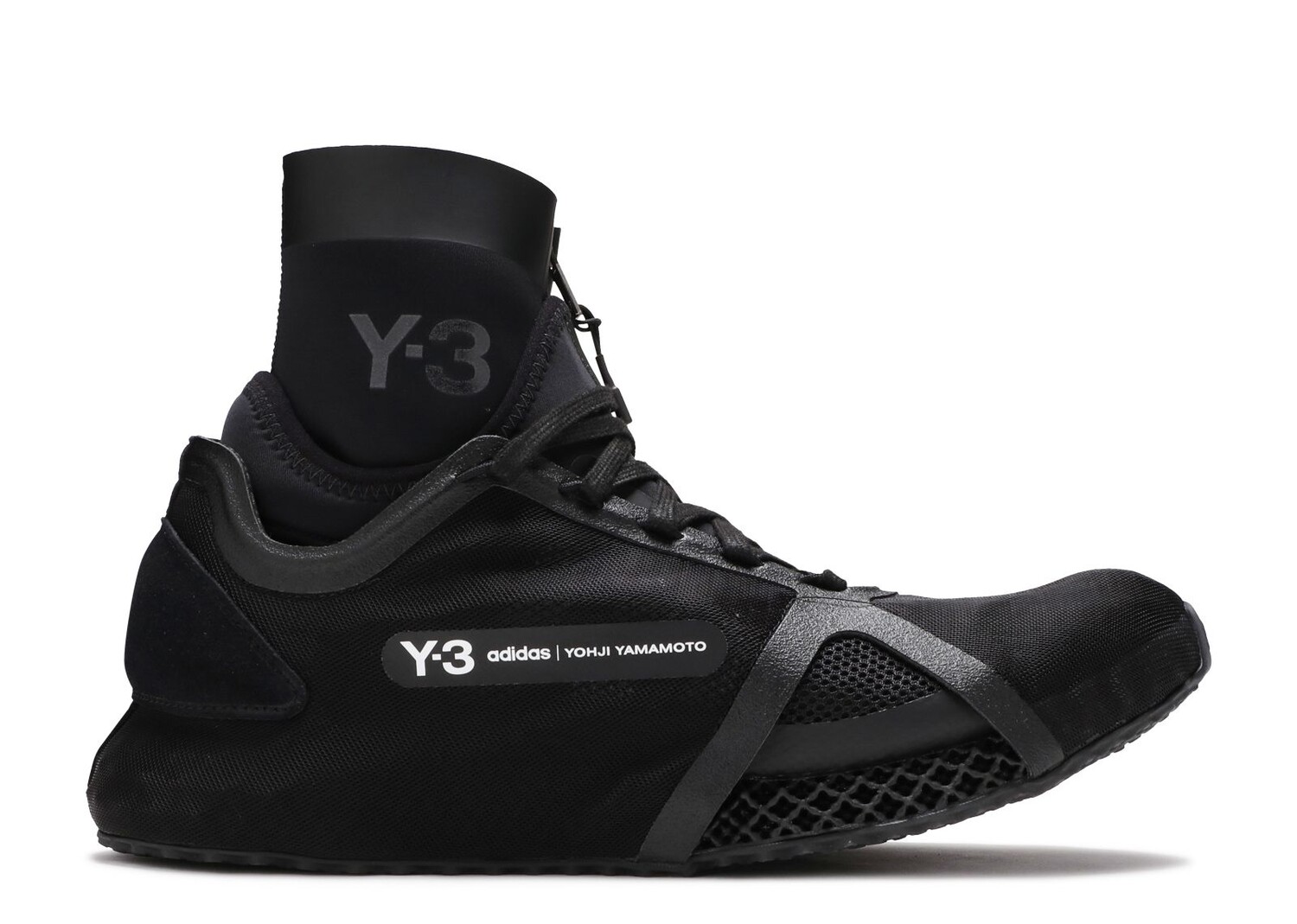 кроссовки y 3 runner 4d iow размер 4 белый Кроссовки adidas Y-3 Runner 4D Iow High 'Black', черный