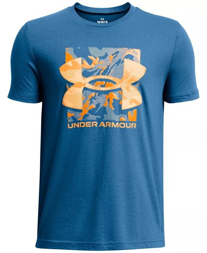 

Футболка с круглым вырезом и камуфляжным логотипом Big Boys Under Armour, синий