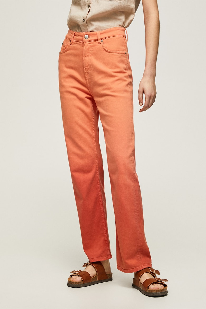 Джинсы с высокой талией Pepe Jeans London, оранжевый футболка pepe jeans размер 8 оранжевый