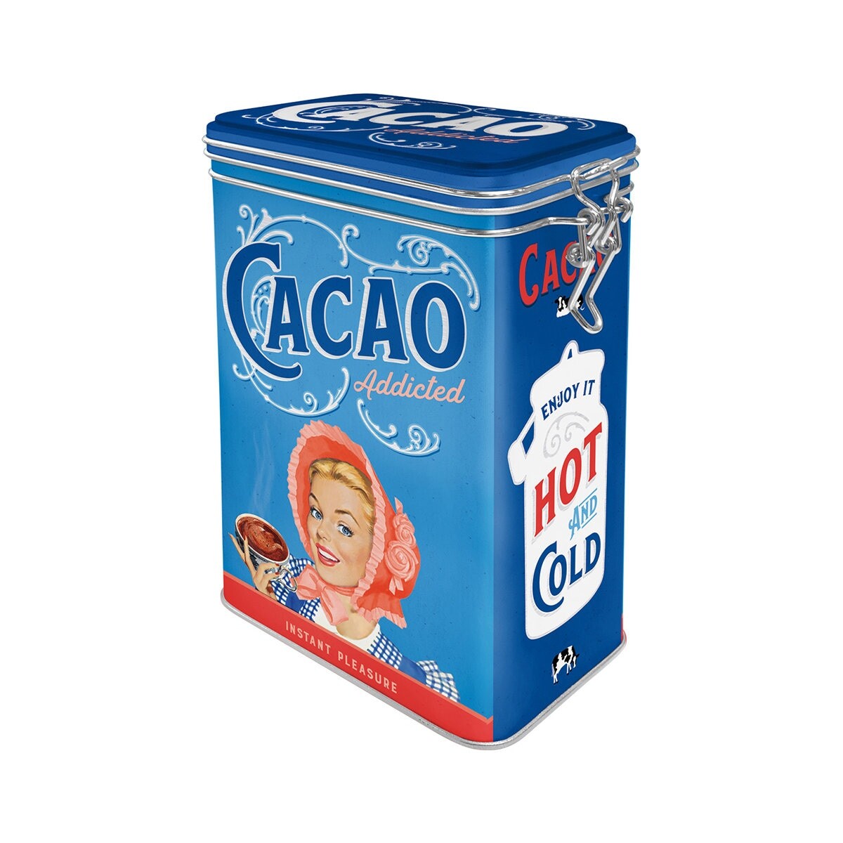 

Банка какао Nostalgic-Art Retro, 1,3 л, "Cacao Addicted", идея подарка для любителей ностальгии, банка с ароматной крышкой, винтажный дизайн