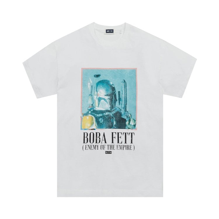 Футболка Kith For Star Wars Boba Fett Vintage Tee 'White', белый - фото