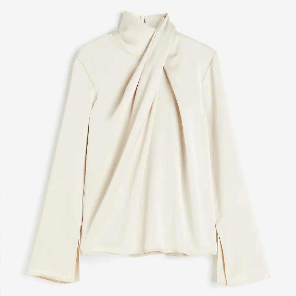 

Блузка H&M Draped, кремовый