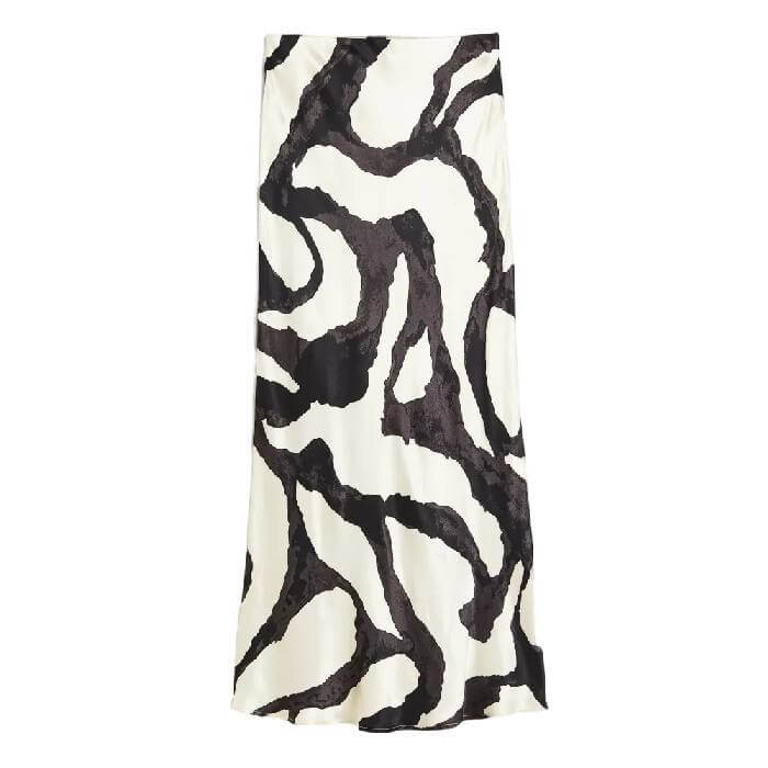 

Юбка H&M Satin Patterned, кремовый