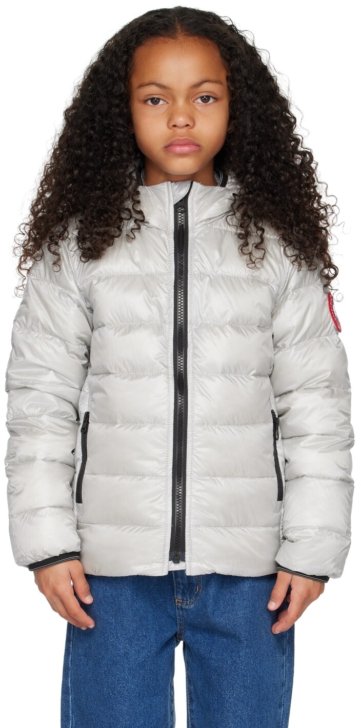 

Серый пуховик с капюшоном Kids Crofton Canada Goose Kids