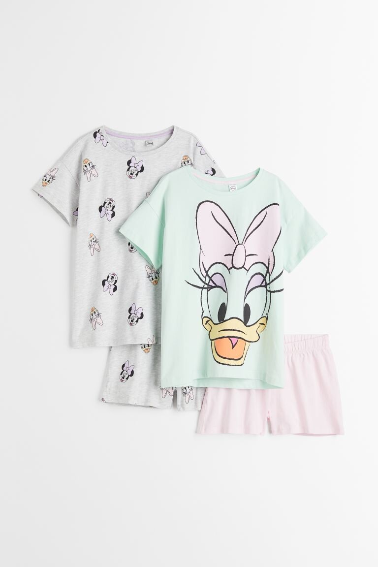 

2 пижамы с принтом H&M Daisy Duck, светло-серый