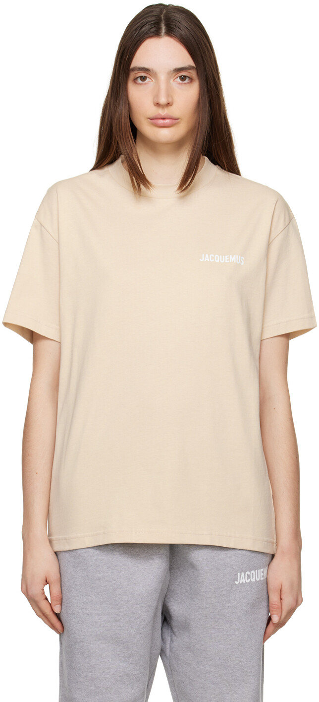 

Бежевая футболка 'Le T-Shirt Jacquemus'