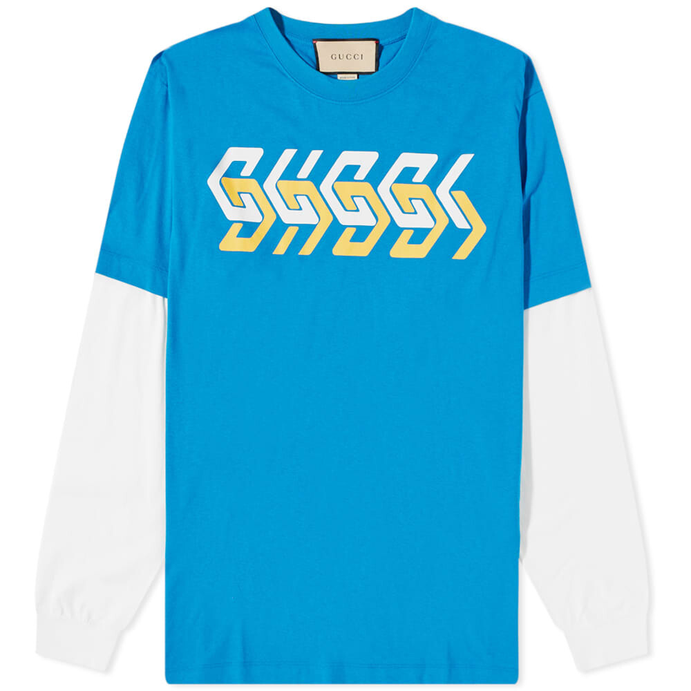 

Футболка Gucci Interlock Logo Tee, Синий