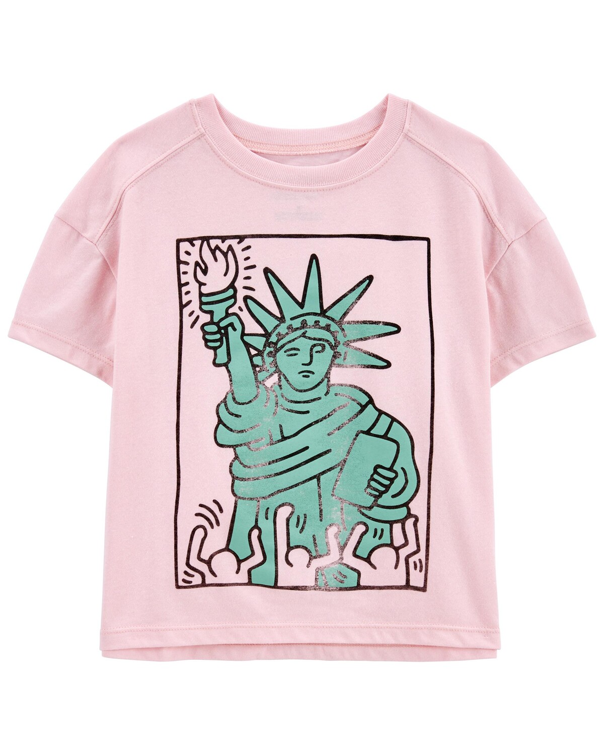 

Футболка Kid Keith Haring свободного кроя с рисунком Carter's, розовый