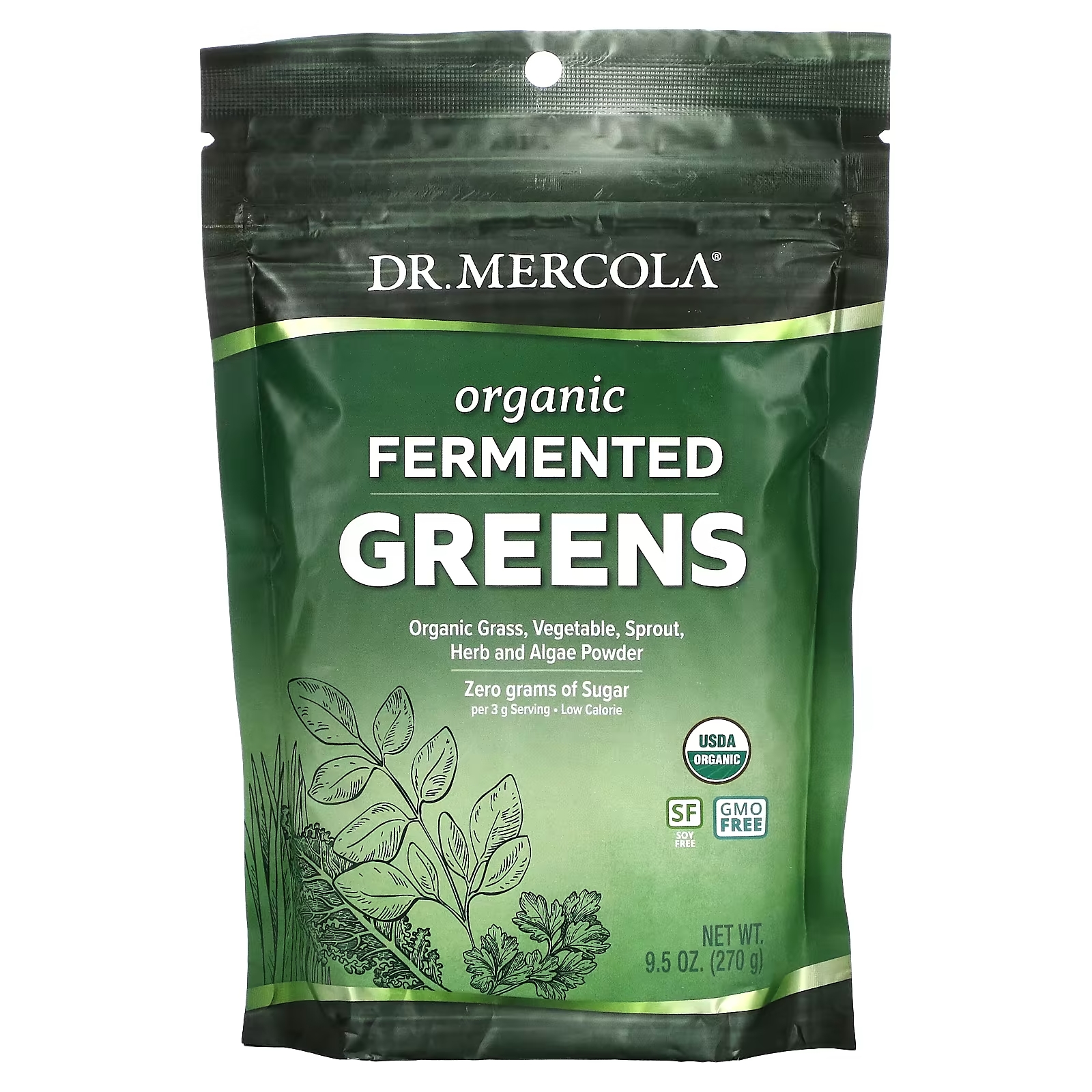 Органическая Ферментированная Зелень Dr. Mercola, 270 г dr mercola органическая ферментированная зелень 270 г 9 5 унции